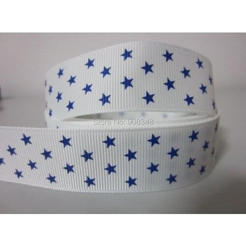 Pick Size 9 16 22 25 38 50 75 mm Width stars Printed Grosgrain Ribbon Hair Bows PGR38