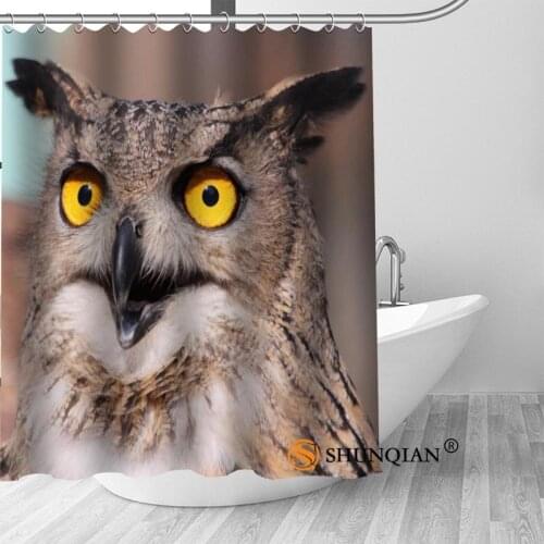 High Quality Custom owl Shower Curtains Polyester Bathroom Curtains With Hook Bath Curtain Bathroom Decor