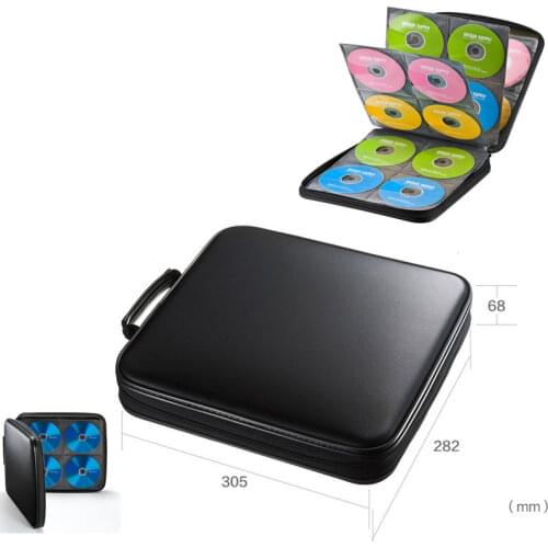 Ymjywl CD Case Blu-ray Disc Box High-quality CD / DVD Storage Package 160 Discs Capacity For Car Travel CD Storage Equipment