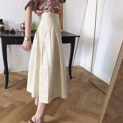 2021 New Summer Casual Ladies Skirt Loose High Quality Women Skirts High Waist Cotton Fashion Elegant Female Skirt T45