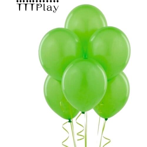 10pcs/lot 12 Inch 2.8g Light Green Latex Balloons Inflatable Air Balls Happy Birthday Party Wedding Decoration Balloons Supplies
