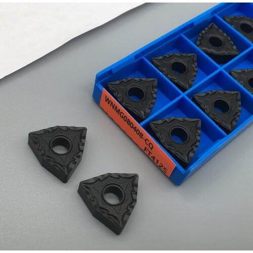 10PCS WNMG080408 CQ FT4125 For lathe Machining Steel Parts External Turning Tool Carbide Insert CNC Hard Metal Turning Tool