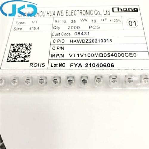 20pcs/50pcs New 10uF 35V 4x5.4mm Super Low ESR 35V10uF SMD Aluminum Electrolytic Capacitor High Quality 10UF35V SMD