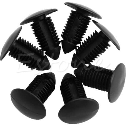 20 Pcs Car Plastic Black Door Bumper 11mm Hole Push Clips Fasteners