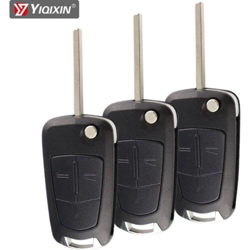 YIQIXIN 10PCS 2 Button Flip Smart Remote Folding Car Key Cover Fob Case Shell For Vauxhall Opel Astra H Ectra Corsa D Signum