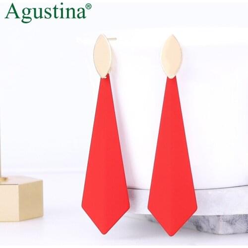 BLUE BEANS long earrings fashion jewelry Red earrings for women bohemian drop earrings metal dangle earring kpop wholesale boho