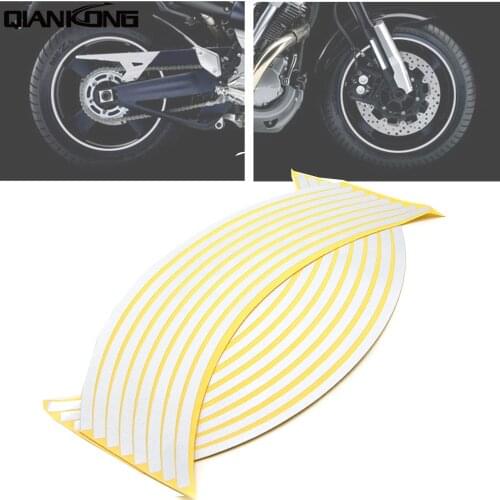 For Kawasaki ZRX1100 ZRX1200 1100 ninja250 SUZUKI BANDIT GS500E F Car and motorcycle wheel stickers 17" 18" reflective Sticker