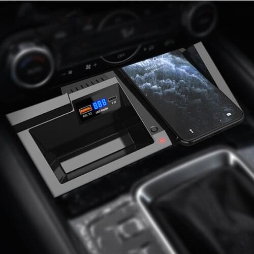 For Mazda CX5 2017 2018 2019 2020 Car 30W Wireless Charging Phone Holder 18W PD Fast Charger QC 3.0 USB Charger Panel