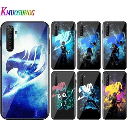 For OPPO A5 A9 2020 F7 Phone Cover Fairy Tail sign Anime for OPPO Reno 2 Z 2Z 2F 3 4 Pro 5G Bright Black Phone Case