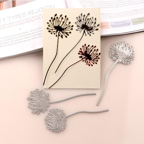 DUOFEN METAL CUTTING DIES dandelion flower center stamens stencil DIY Scrapbook Paper Album 2020 new