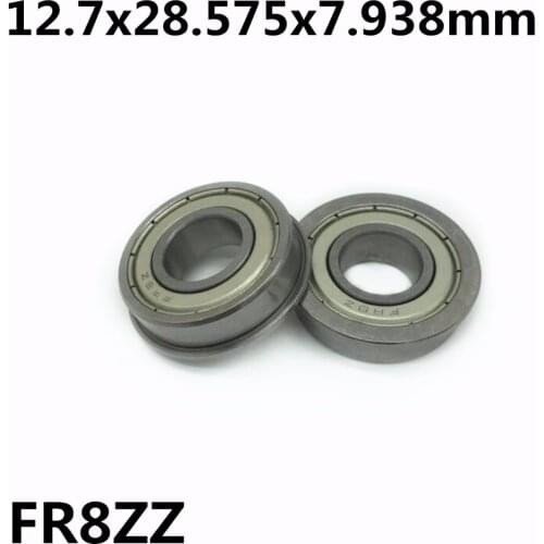 10Pcs FR8ZZ 12.7x28.575x7.938 mm Flange Bearings Deep Groove Ball Bearing High Quality FR8
