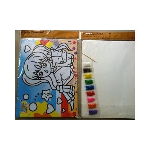 Diy toys, diy set,Color sand art 500pcs/lot, Color Sand painting set kit for children toys, promotion gift