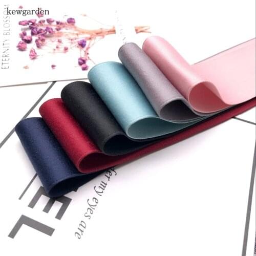 Kewgarden 38mm 3.8CM Hight Quality Cotton Satin Ribbon Handmade Tape DIY Bow Accessories Ribbons Riband 7 m/lot
