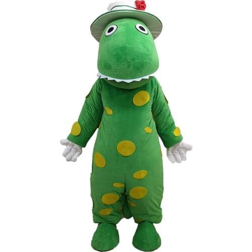 Lovely Green Dinosaur Cosplay Dress Adult Full Body Mascot Suit Carnival Costume Animal Character Cartoon Outfit for Events