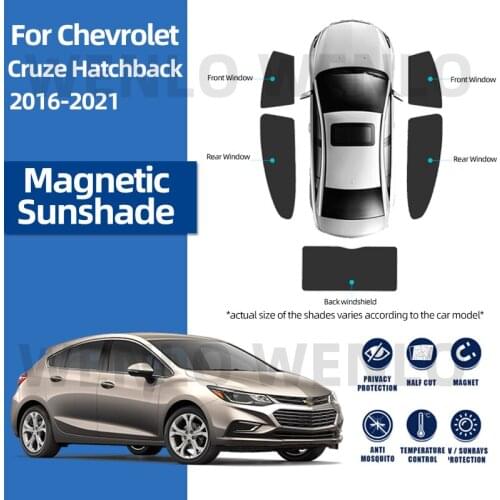 For Chevrolet Cruze Hatchback J400 2016-2021 Windshield Car Sunshade Side Back Window Blind Sun Shade Magnet Door Shield Curtain