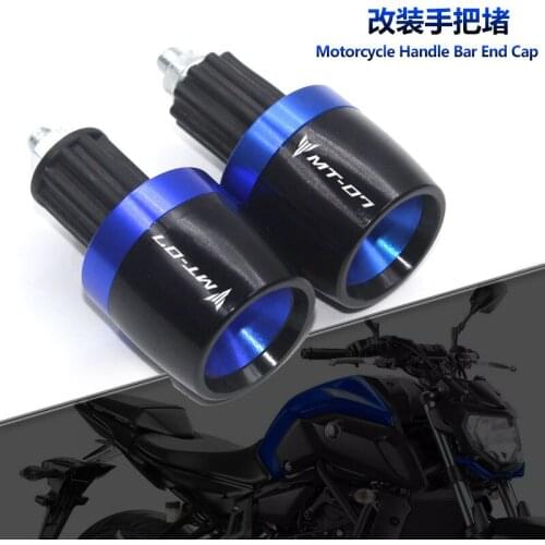 Motorcycle Accessories 7/8" Handle Bar Grips Ends Counterweight Cap Plug Sliders Universal Handlebar For Yahama MT07 MT 07 MT-07