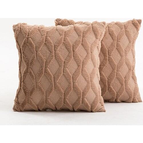 Soft Plush Pillowcase 45x45cm Solid Colour Shaggy Cushion Cover Nordic Bed Sofa Throw Pillow Covers Living Room Home Decoration