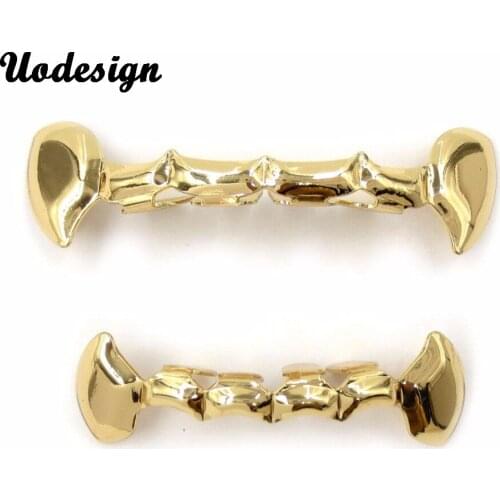 Teeth Grills Hiphop Set(Top&Bottom) Grills CapsTeeth Row Drop Shape Gold/Sliver Color For Men/Women Gifts