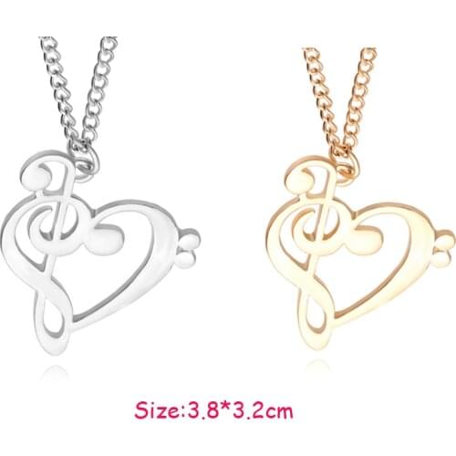 New Fashion Loving Heart Note Necklace Hot Gold/Silver Plated Necklace Wholesale 24pcs/lot