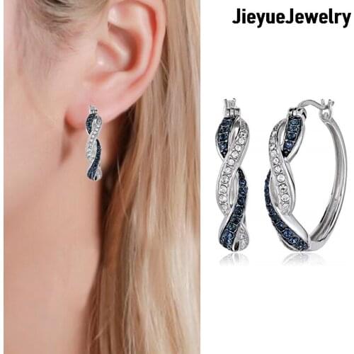 2021 New Exquisite Earrings For Women Earrings With Stones Cubic Zirconia Fashion Jewelry For Girl Birthday Gift 1pair 1.8cm