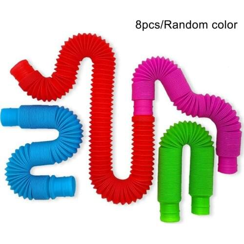 New Colorful Plastic Pop Tube Coil ChildrenS Creative Magical Toys Circle Funny Toys Early Educational Folding Toy