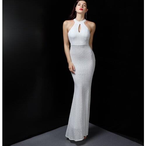 2021 Summer New Deep V Green Fishtail Car Model Female Evening Dress Slim Slim Sexy Annual Party Banquet