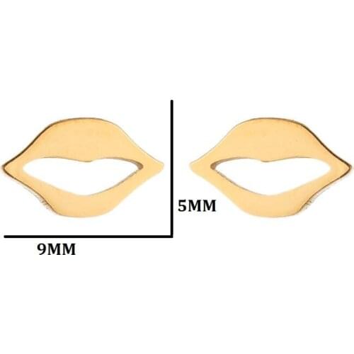 New Unique Sexy Lips Mouths Earrings Chic Vintage Geometric Round Smile Ear Stud For Women Punk Party Dainty Jewelry
