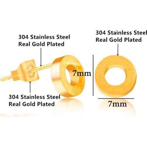 Wholesale 10pairs Classic Gold Fiied Circle Earrings For Women Round Jewelry Halloween Gifts Boucle d'oreille Femme 2017 New