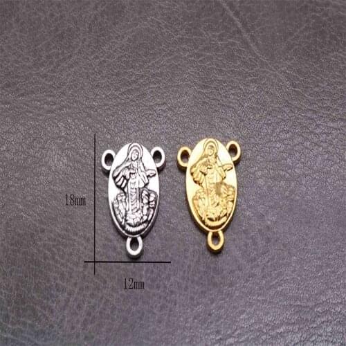 Wholesale Catholic Center Round Small Pendant Cross Center Jesus Pendant. Saint Martin Center Accessories Cross,.100pcs