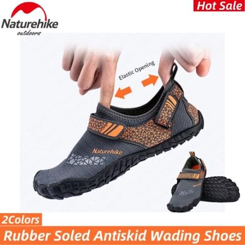 Naturehike Outdoor Rubber Soled Wading Shoes Non-slip Quick-Dry Summer Water Shoes Women/Men Swim Snorkeling Beach Slippers