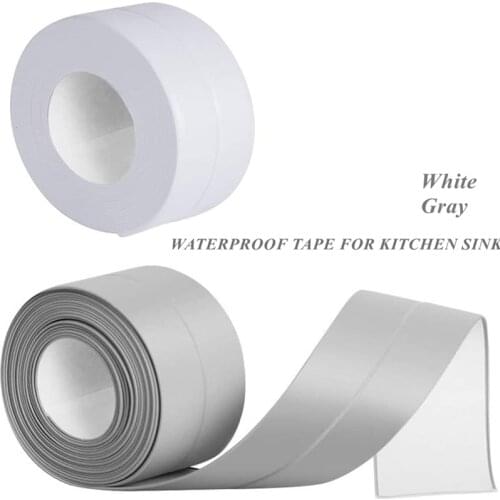 PVC Colorful Crack Tape For Bathroom and Kitchen Anti-mildew Waterproof Sealing Sink Tape Decoration Border Self-adhesive Tape