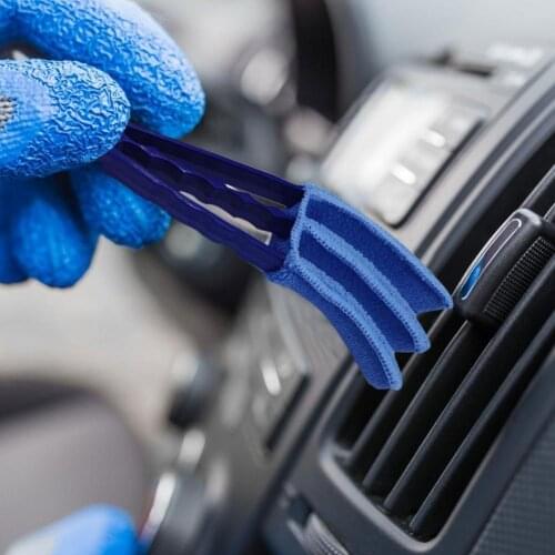 Microfiber Car Cleaning Brush Blinds Car Vent Interior Washing Tools Dust Remover Window Slot Corners Gaps For Clean Accessories