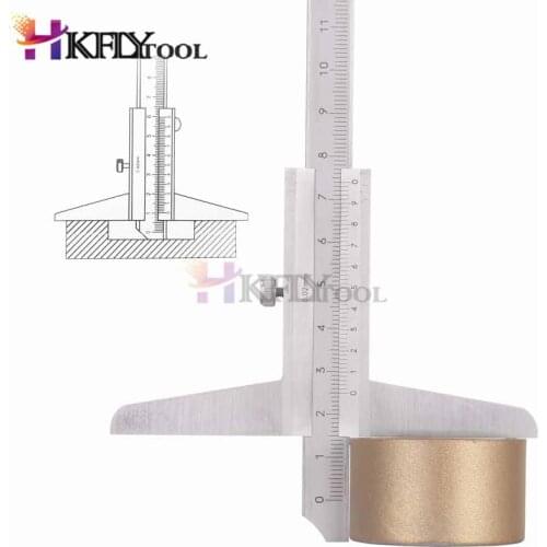 150mm 200mm 300mm Depth Vernier Calipers Stainless Steel Vernier Caliper Gauge Micrometer Angular Dial Tool Ruler Gauge