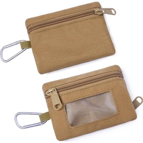 Outdoor EDC Molle Pouch Key Wallet Portable Travel Waterproof Zipper Waist Belt Bag for Camping Hiking Hunting Military Pouch