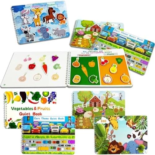 Quiet Busy Book Montessori Toys Toddler Preschool Activity Binder Busy Board Autism Early Educational Learning Toys For Children