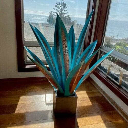 Mental Red Tequila Agaves Perfect for Garden Lawn Ornaments Garden Figurines For Outdoor Patio Yard CLH@8