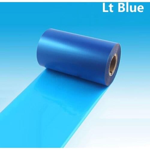 Wax Ribbon Color Barcode Printing Thermal Transfer Ribbons Wax 60 70 80 90 100 110mm 300m Lt Blue Coffee Orange Brown