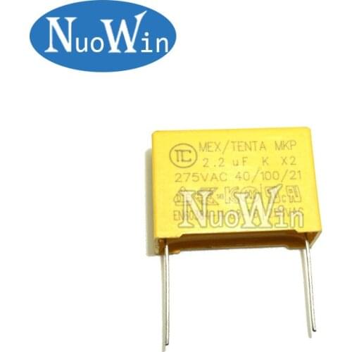 5pcs X2 Safety capacitor 27.5mm 275VAC 275V 1uF 1.2uF 1.5uF 2uF 2.2uF 3.3uF Polypropylene film capacitor