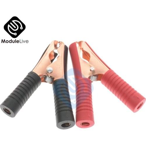 2pcs/Set Alligator Clips Battery Clamps Crocodile Clip 100A Red+Black 90mm Electronic Tools For Cars