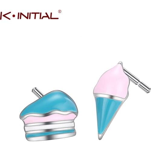 Kinitial New Fashion Ice Cream Cake Earrings For Women Girl Geometric Earrings Wedding Party Vintage Gifts Bohemian Bijoux