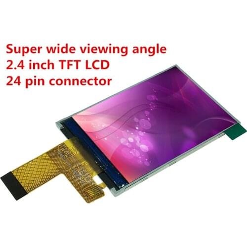 2.4 inch 240x320 TFT LCD display screen MCU 8080 mode display ILI9341 No touch panel 24pin Plug-in socket type superwide visual