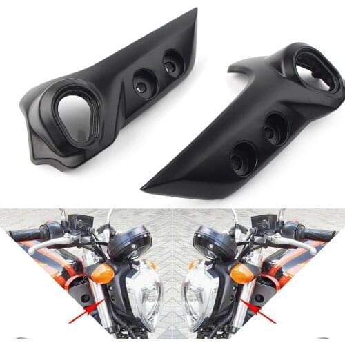1 Pair Motorcycle Headlight Bracket Upper Side For YAMAHA FZ6N FZ-6N 2004 2005 2006 2007 2008 2009 2010 Black ABS Plastic