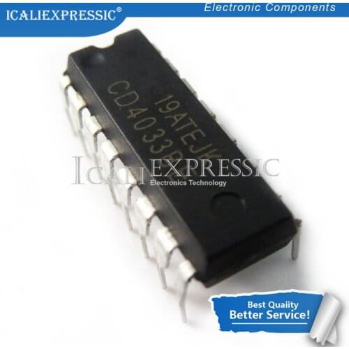 10PCS CD4033BE CD4033 4033BE DIP-16 In Stock