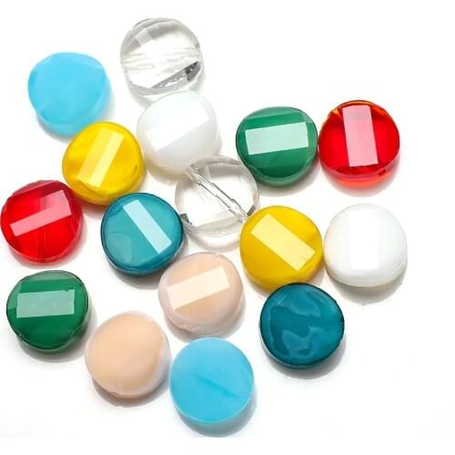 10pcs Glass Irregular Beads Red 14mm Faceted Twist Crystal Flat Beaded Natural Stone DIY Making Jewelry Accessories Needlework