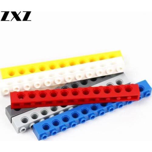 10pieces Technical Bricks 1 x 12 [11 Holes] Building Block 11 Pin Hole MOC Long Beam Parts Toys Compatible 3895 Bulk Block