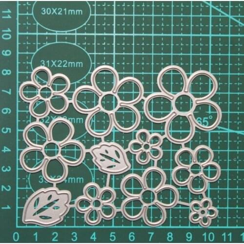 11Pcs Flower Leaves Scrapbooking Metal Cutting Dies New Craft Stamps Die Cut Embossing Card Making Stencil