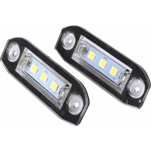 2pcs Error Free LED Car License Number Plate Light For Volvo S80 2004-2015 XC90 2007-2014 S40 V60 XC60 S60 V70 C70 V50 XC70