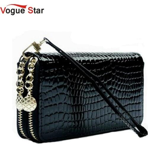 2020 High Quality Black Purse Women Leather Purses Wallets Luxury Brand Wallet Double Zipper Day Clutch Coin Card Bag LB203