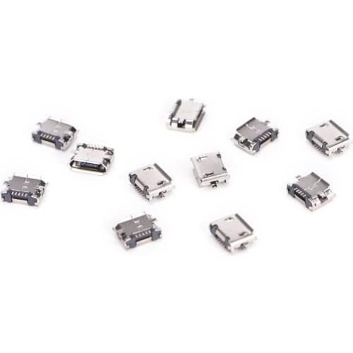 JETTING Micro USB 5pin B Type Female Connector For Mobile Phone Micro USB Jack Connector 5 pin Charging Socket Sell 10Pcs