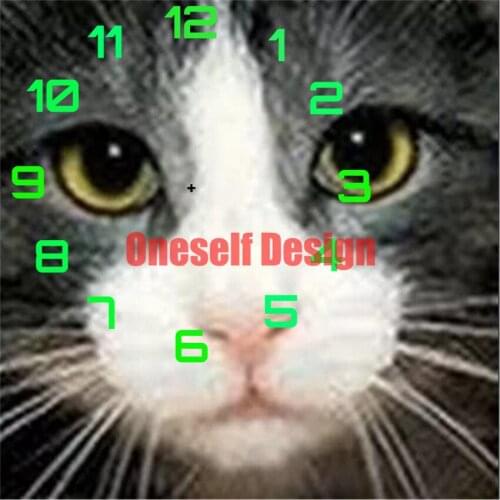 5d diamond painting clock cat diamond embroidery clock flower rhinestone pictures decoration home diamond art kit diy frame